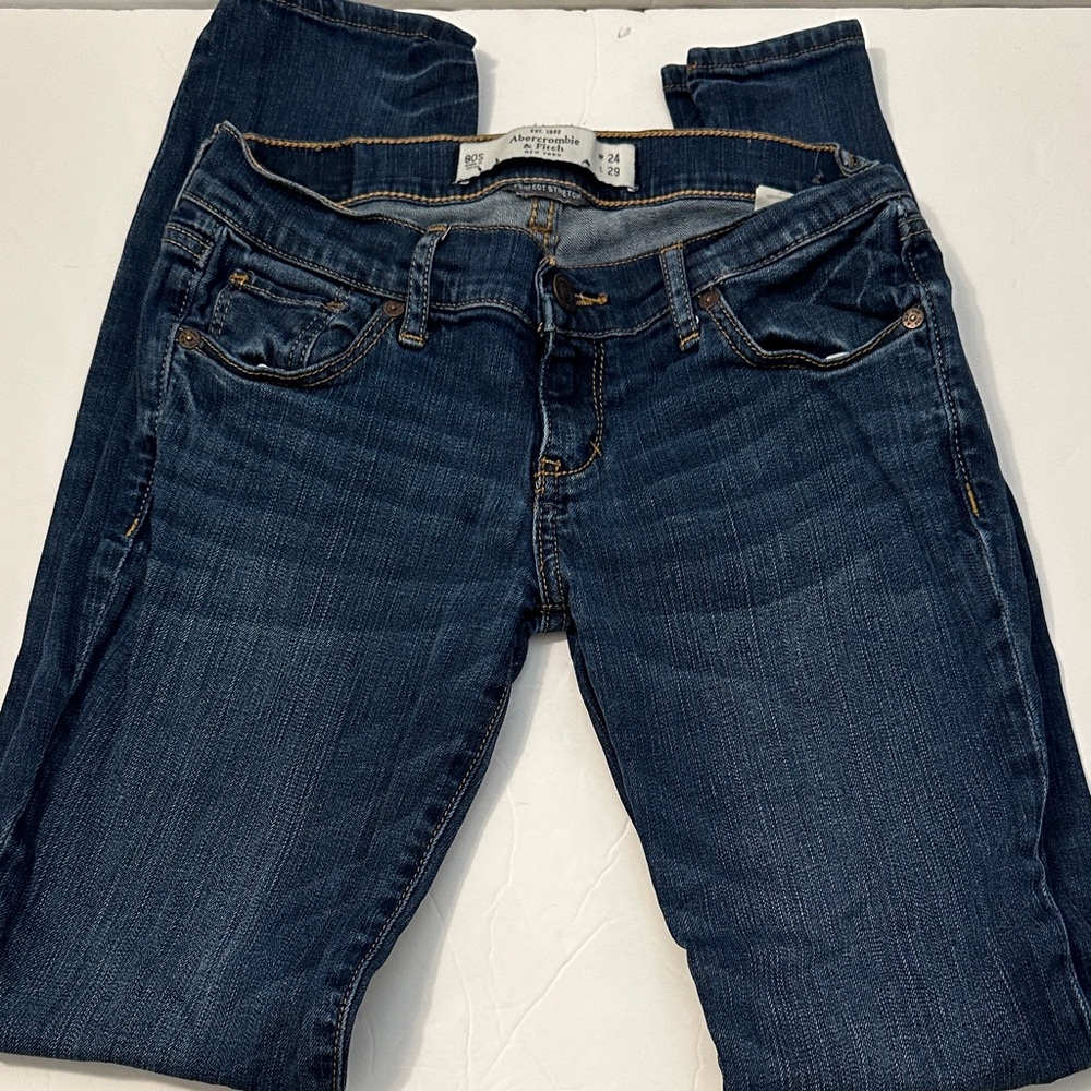 Abercrombie & Fitch perfect Stretch Dark Blue Skinny Jeans. 00S